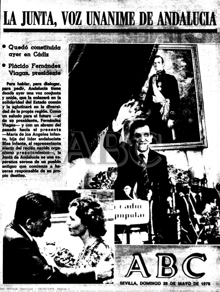 27 de mayo 1978, se constituye la Junta preautonómica de Andalucía