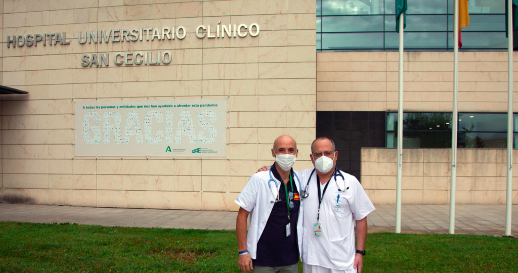 Ismael Aomar y uno de los directores de su tesis doctoral, el doctor José Luis Callejas.