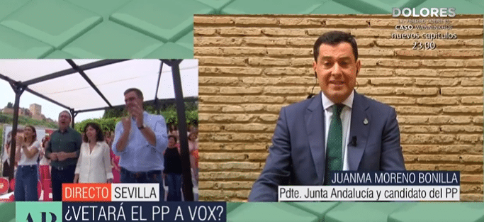 Juanma Moreno en el programa de Ana Rosa en Telecinco / EA