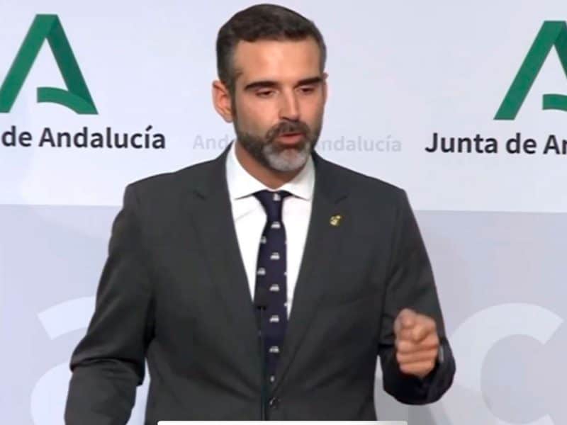 Portavoz de la Junta de Andalucía durante la rueda de prensa tras el Consejo de Gobierno / EA