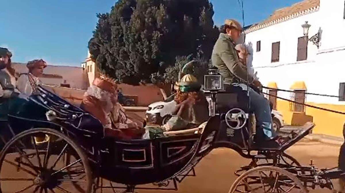 Imagen de los Reyes Magos en Marchena antes de la Cabalgata / rrss