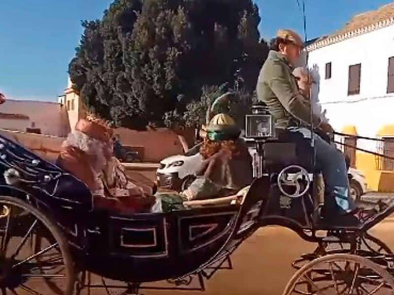 Imagen de los Reyes Magos en Marchena antes de la Cabalgata / rrss