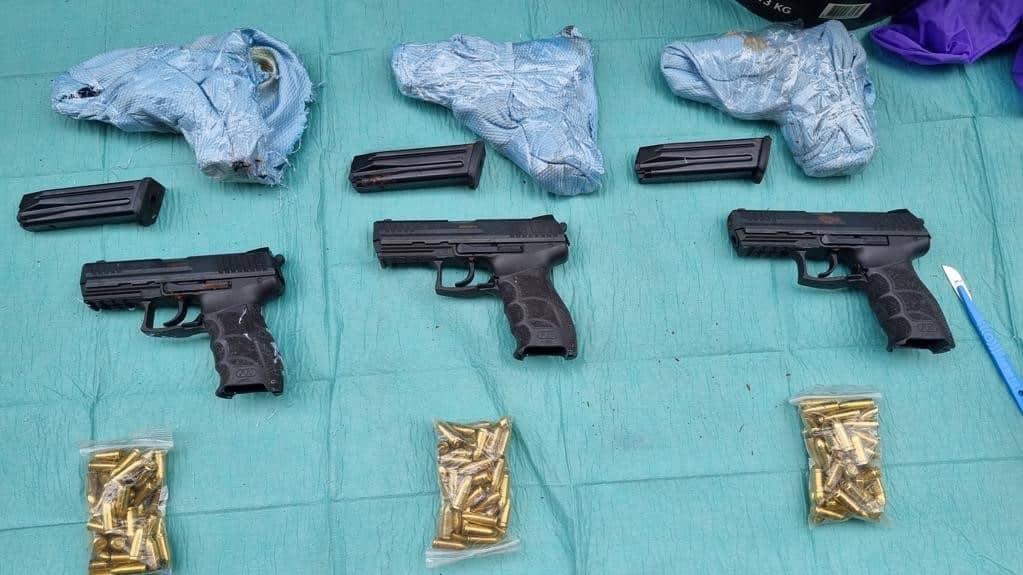 Armas confiscadas a esta organización