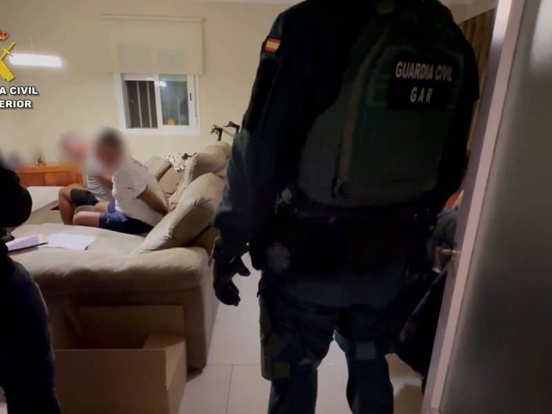 Imagen aportada por la Guardia Civil de esta operación