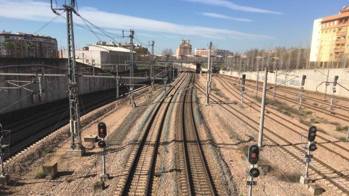 Vías de tren junto a Córdoba