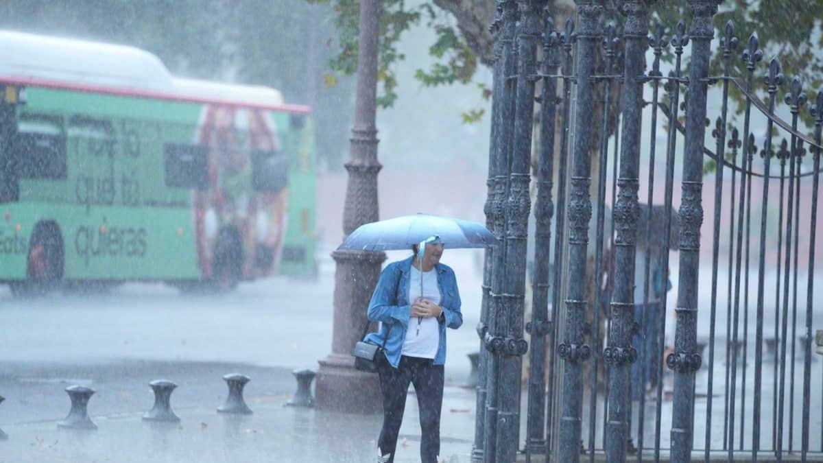 Foto recurso de lluvia intensa en Sevilla / Europa Press