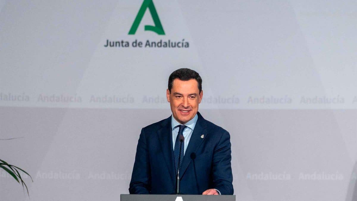 El Presidente de la Junta de Andalucía, Juanma Moreno