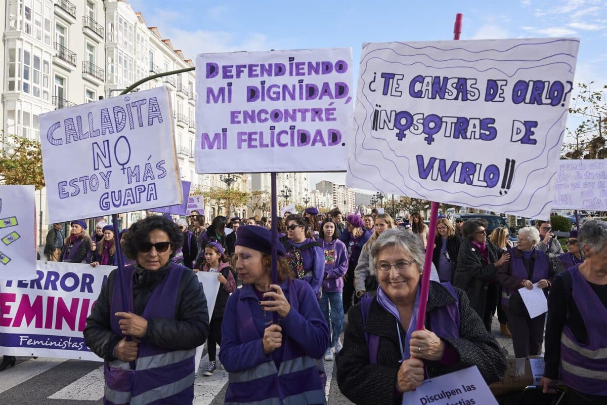 Imagen de una manifestación contra la violencia de las mujeres / EA