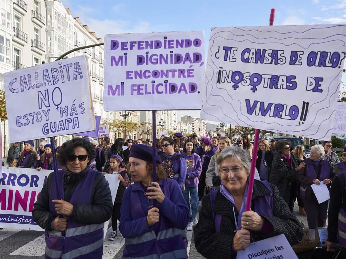 Imagen de una manifestación contra la violencia de las mujeres / EA