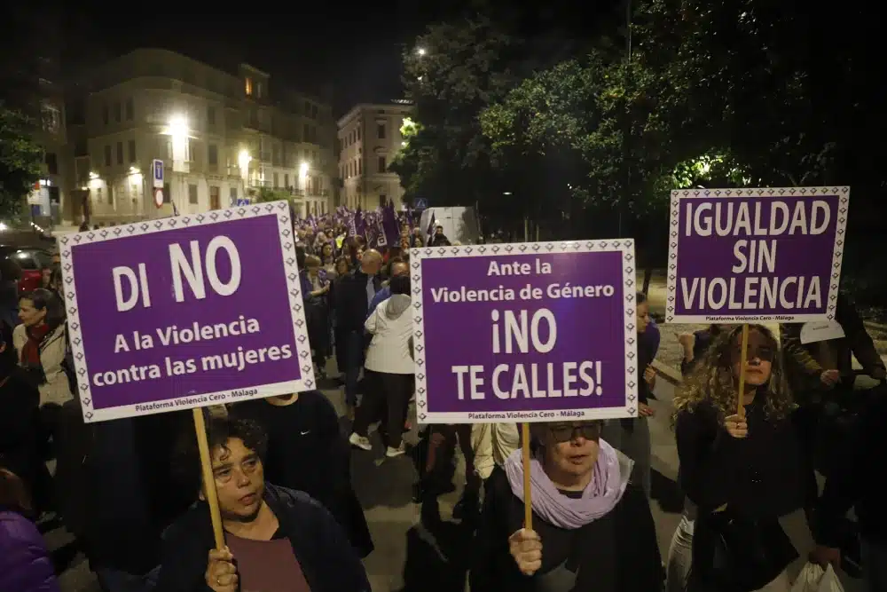 Imágenes de la manifestación con motivo del 25N en Málaga. A 25 de noviembre de 2024, en Málaga, Andalucía (España). (Foto de archivo). - Álex Zea - Europa Press