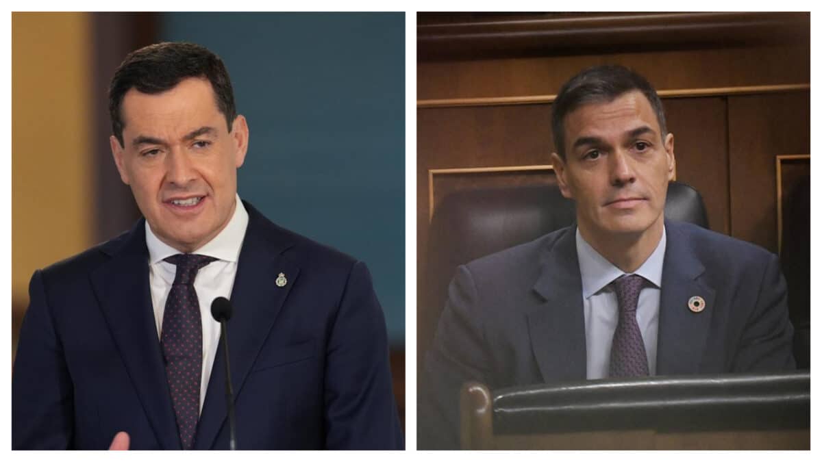 Juanma Moreno y Pedro Sánchez. EP